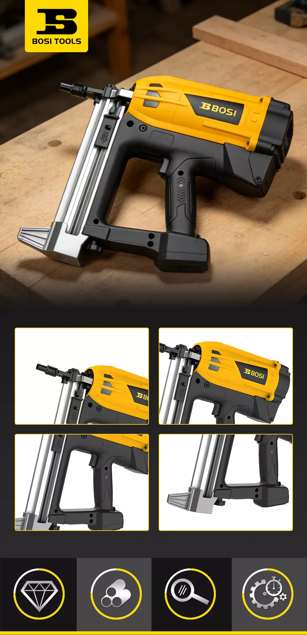Li-ion Cordless Gas Nail Gun